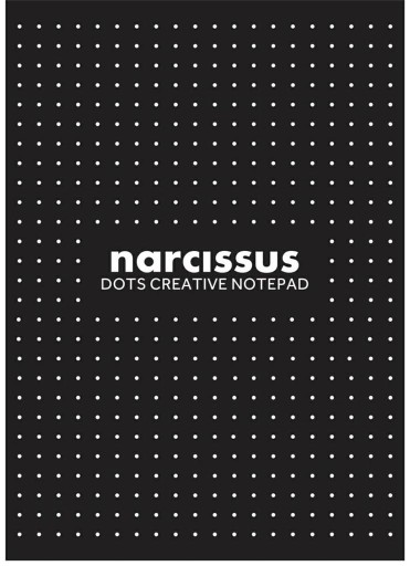 A4 bodkovaný kancelársky blok, 60 listov, čierny NARCISSUS