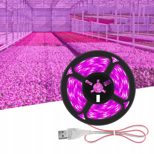 LED PÁSOVÉ OSVETLENIE PRE RAST RASTLÍN UV VODEODOLNÉ 100CM 60LED