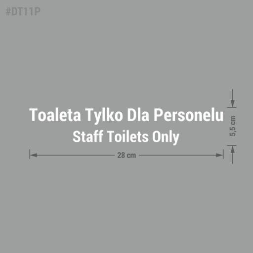 Toaleta len pre personál - nálepka 28x5,5