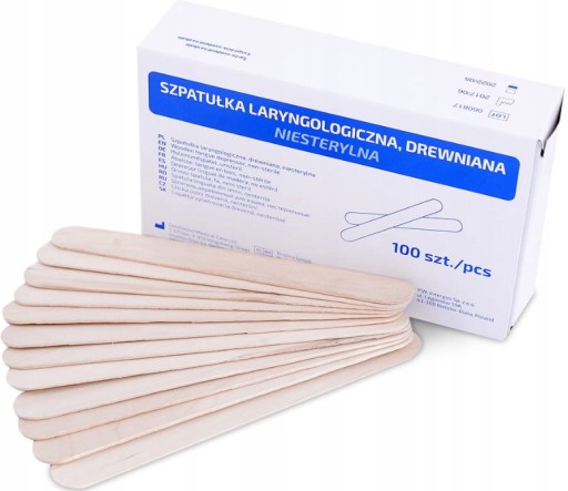 Drevené špachtle na depiláciu, vosková pasta, 100 ks