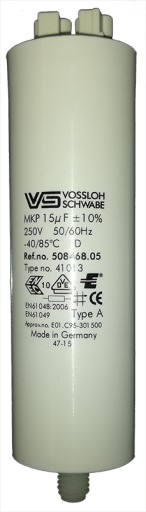 Štartovací kondenzátor 15uF 250V