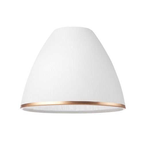 BIELE HRNÍČKOVÁ LAMPA S MEDENÝM PRÚŽKOM E27 13 cm
