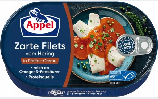 Filety zo sleďov v smotane s paprikou Appel 200g