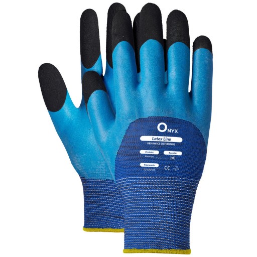 PRACOVNÉ RUKAVICE ONYX BLUEFOM R10 1 PÁR PENOVÉ