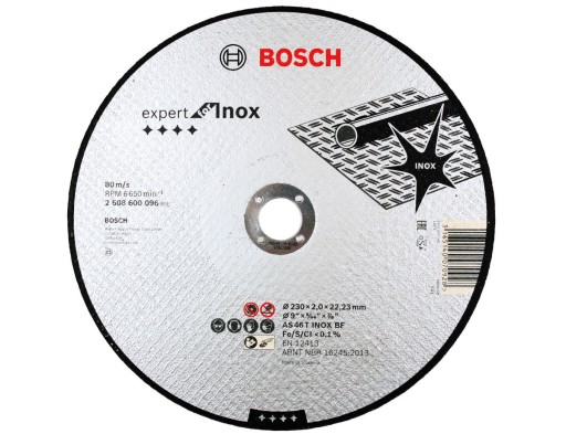 BOSCH DISK na rezanie INOX ocele 230/2,0 mm