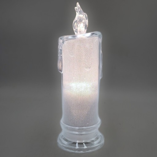 Dekoratívna LED vložka do sviečky Sviečka na batérie 18 cm, studená biela