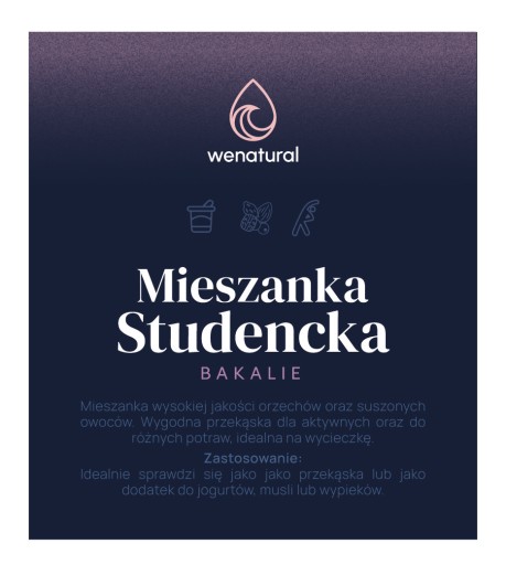 Prémiová študentská zmes 500g Wenatural - viac orechov