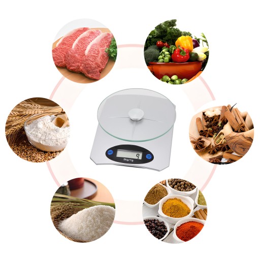 LCD KUCHYŇSKÁ VÁHA DO 5KG, ELEKTRONICKÉ SKLO