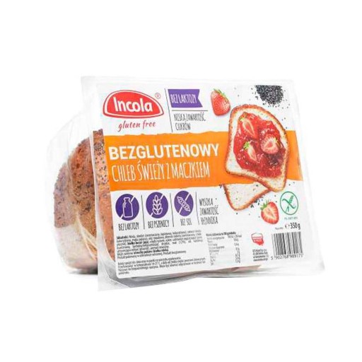 Incola Čerstvý chlieb s makom, bezlepkový 350 g