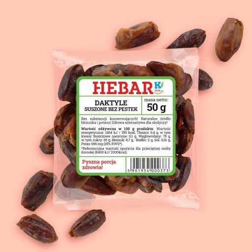 DATLE SUŠENÉ BEZ SEMEN HEBAR 50 G BEZ SO2