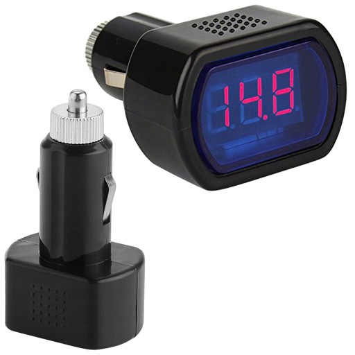 TESTER BATÉRIÍ VOLTMETER 12V 24V LCD I6S37