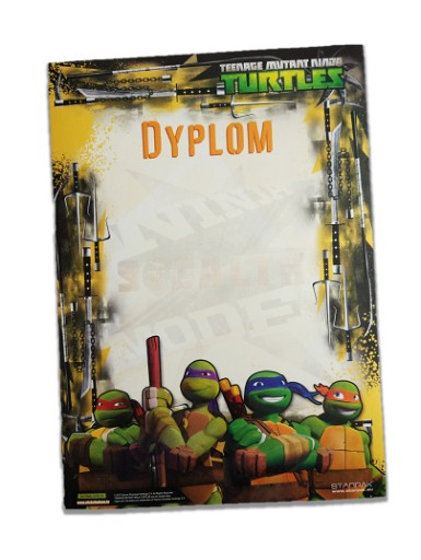 DIPLOM PRE DIEŤA, KORYTNAČKY NINJA, FORMÁT A4