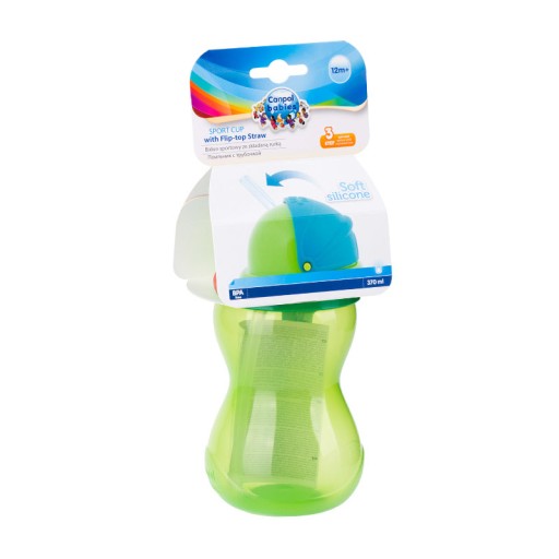 CANPOL BABIES FĽAŠA SO SKLADATEĽNOU RUBOU 370ml 12m+