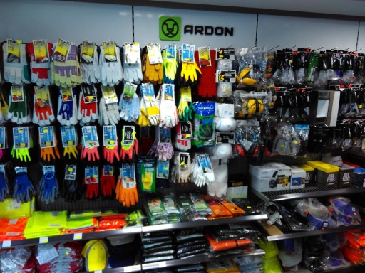 Nylon+latexové pracovné rukavice Ardon Petrax žlté 10