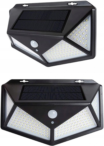 SOLAR LAMPA 100 LED SO SNÍMAČOM POHYBU SÚMRAK, NÁSTENNÁ FASÁDA