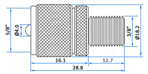 RF UHF/UC1/wt-F/gn 50Ohm anténny adaptér