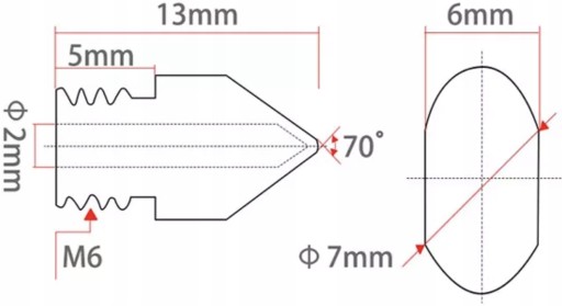TRYSKA KALENÁ OCEL MK8 0,8 mm 1,75 mm ENDER 3 5