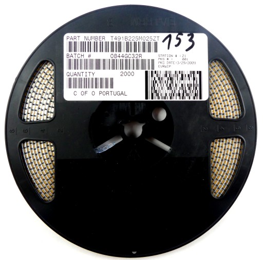Tantal SMD 2,2uF 20% 25V DC 100ks