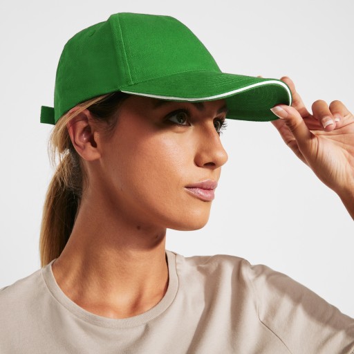 Päťpanelová bavlnená šiltovka, unisex, tyrkysová