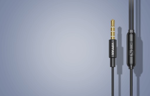 Slúchadlá do uší Vipfan Káblový 3,5 mm jack s mikrofónom a diaľkovým ovládaním