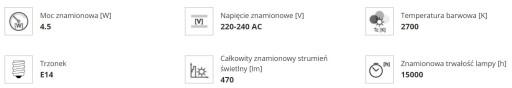 XLED C35E14 4,5W teplá biela LED žiarovka