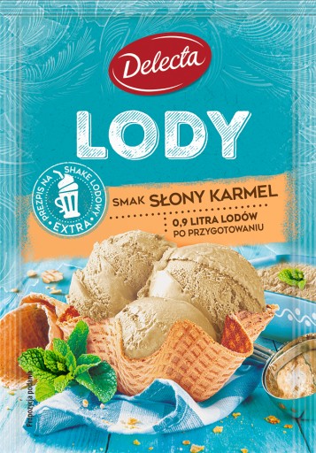 Delecta slaná karamelová zmrzlina 10x57g zmrzlina v prášku, jednoduchá na prípravu