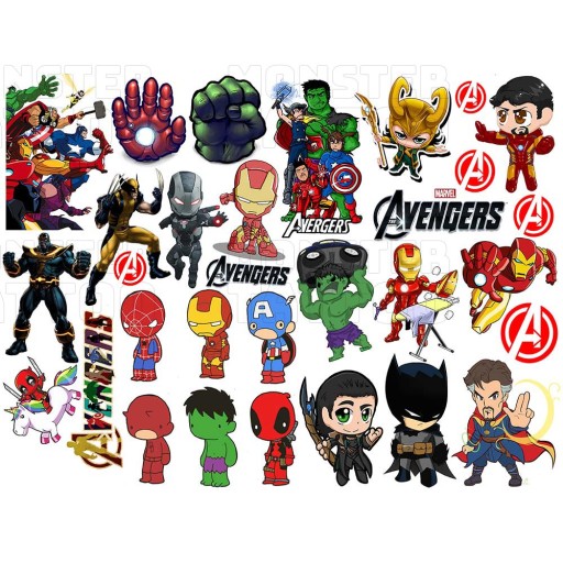UMÝVAJÚCE DOČASNÉ TETOVANIE PRE DETI DETSKÉ AVENGERS ORIGINÁLNE DIZAJNY