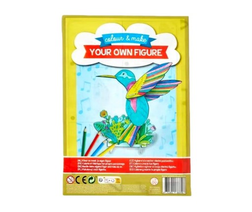 Súprava 3D modelu figúrky kreatívne puzzle kolibrík