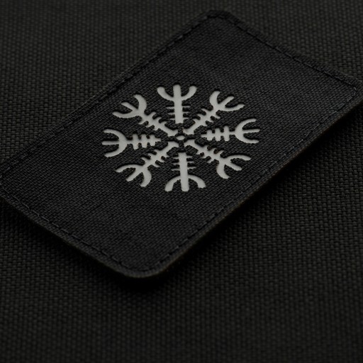 AEGISHJALMUR PRILBA M-TAC LASEROM REZANÁ LASEROM OF Terror Patch Horizontálna čierna a sivá