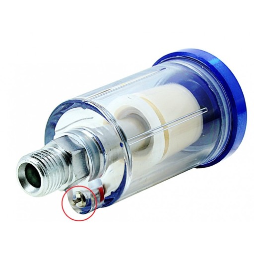 ODVODŇOVAČ, odlučovač OLEJA, SUŠIČ FILTRA, SEPARATOR 1/4' PRE PIŠTOLU MF-1