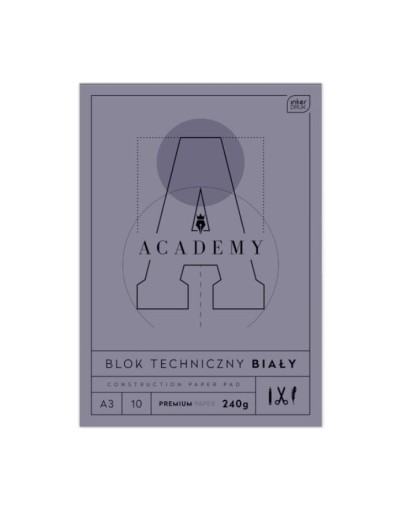 Interprint technický blok A3, 10 listov, hrubý, 240g ACADEMY PREMIUM