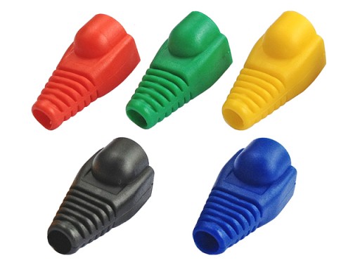 Kryt zástrčky RJ45/8P8C, vonkajší, farebný, 100 ks