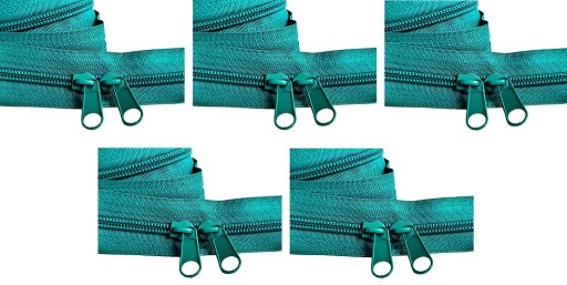 Špirálová páska na zips 5 mm, zips MARINE, 5 metrov + 10 zipsov