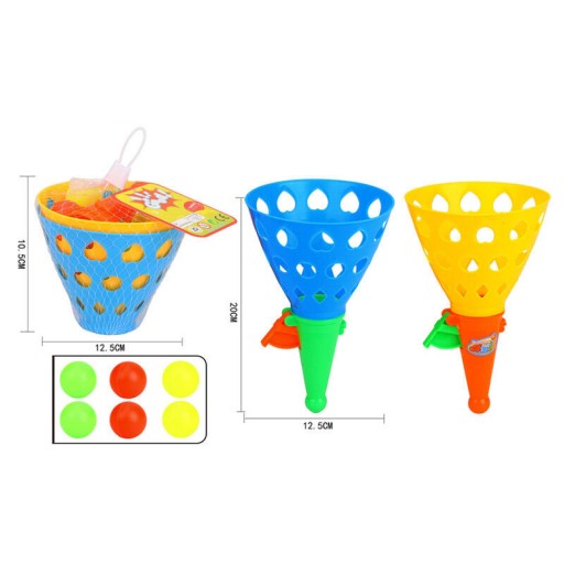 Arkádová hra catcher launcher 6x loptičky Hračka na chytanie loptičiek
