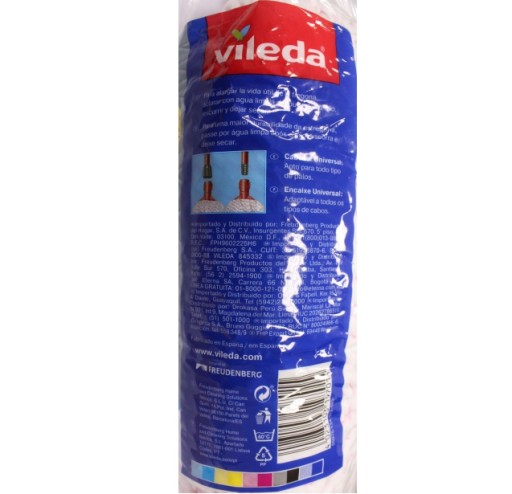 Vileda vložka do mopu MICROFIBRE ECO, červená, 1 kus.