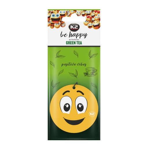 Prívesok s vôňou do auta K2 BE HAPPY GREEN TEA