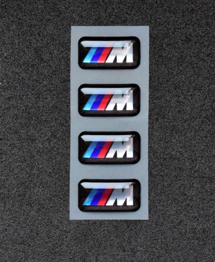 BMW M-Power chrómová 3D nálepka 17x9 odznak na ráfikoch, volant - 1 ks