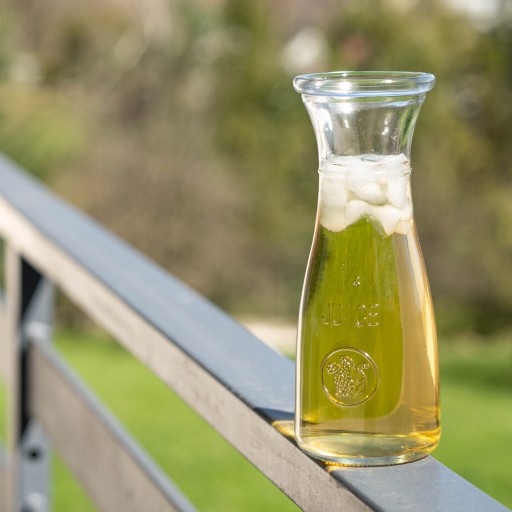 SKLENENÁ KARAFA NA VODU SKLENENÁ DŽVNA 250ml SADA LIMONÁDOVÝCH NÁPOJOV 2 ks.