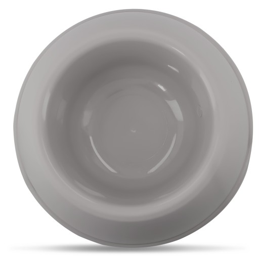Plastová miska pre psov S, 0,38L, šedá, priem 17 cm,