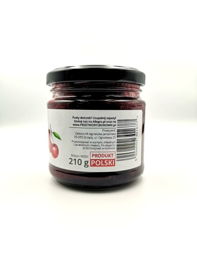 Zielono Mi Cherry džem 210 g, čerešňový, bez pridaného cukru