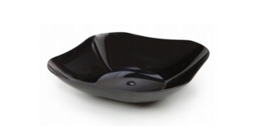 Štvorcová miska 24,5 cm 1,5 l ČIERNY PLAST