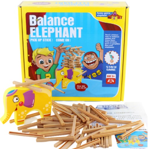 RODINNÁ ZRUČNOSŤ HRA ELEPHANT PALICE VZDELÁVACIE KREATÍVNE SLON