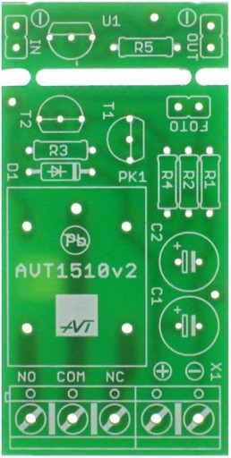 Optická laserová bariéra, AVT1510 PCB