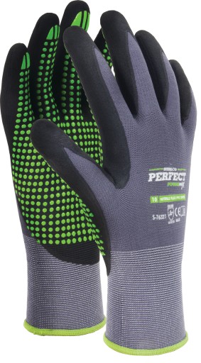 NYLONOVÉ RUKAVICE STALCO NITRIL FLEX DOTS 10