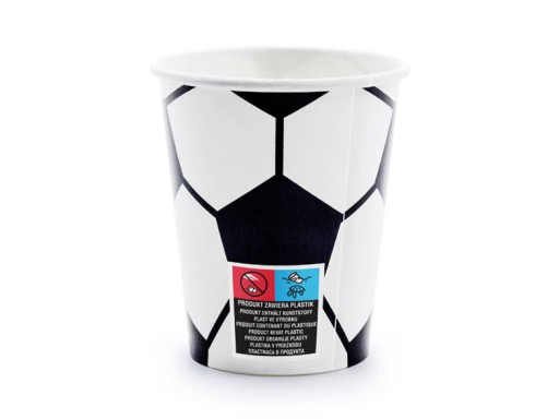 NARODENINOVÉ POHÁRKY FUTBAL 220ml 6 kusov