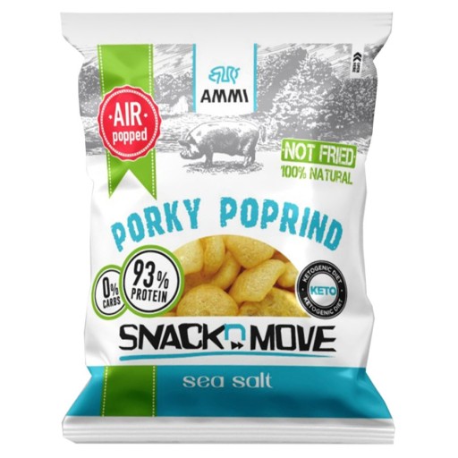 AMMI chrumky z bravčovej kože s morskou soľou KETO 30g