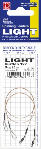 DRAK 1x19 Surflon náväzec 3kg LIGHT 20cm