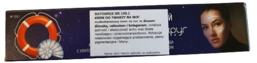 RATOWNIK 100 NOČNÝ KRÉM NA TVÁR SNAIL MUSIC