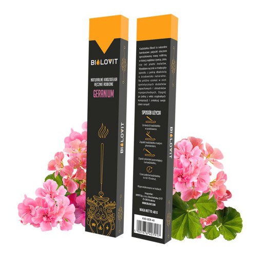 Prírodné vonné tyčinky Geranium Bilovit 40 g