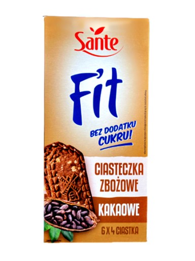 SANTE kakaové cereálne sušienky bez cukru 300g